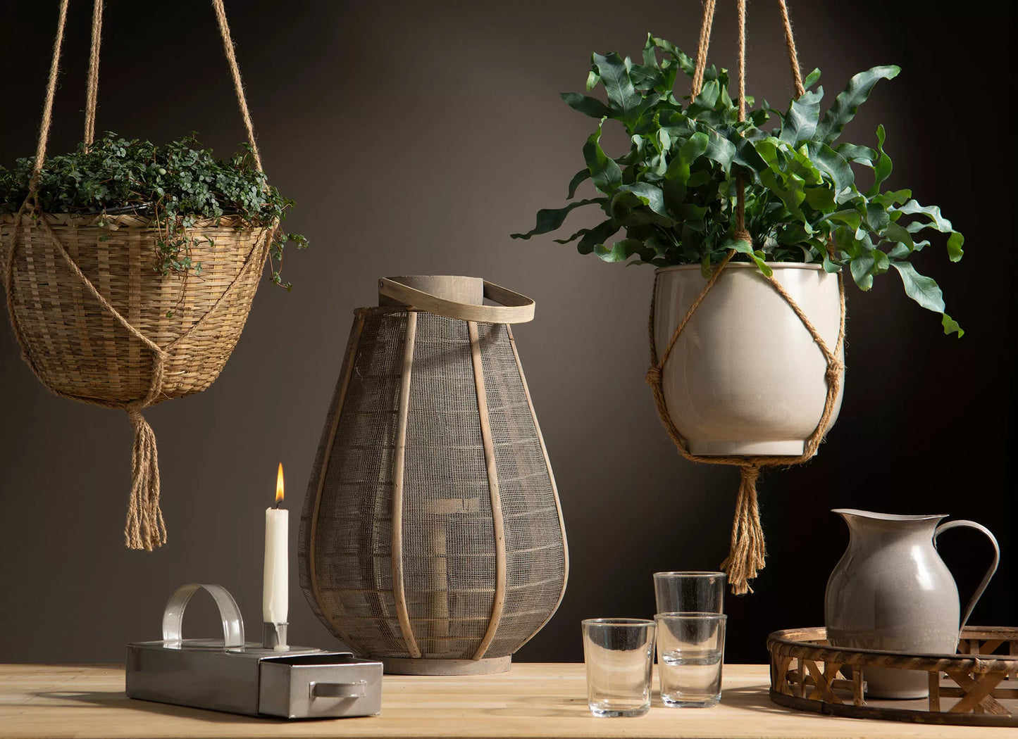 Kruka Big Globe Emalj Sand, Set om tre