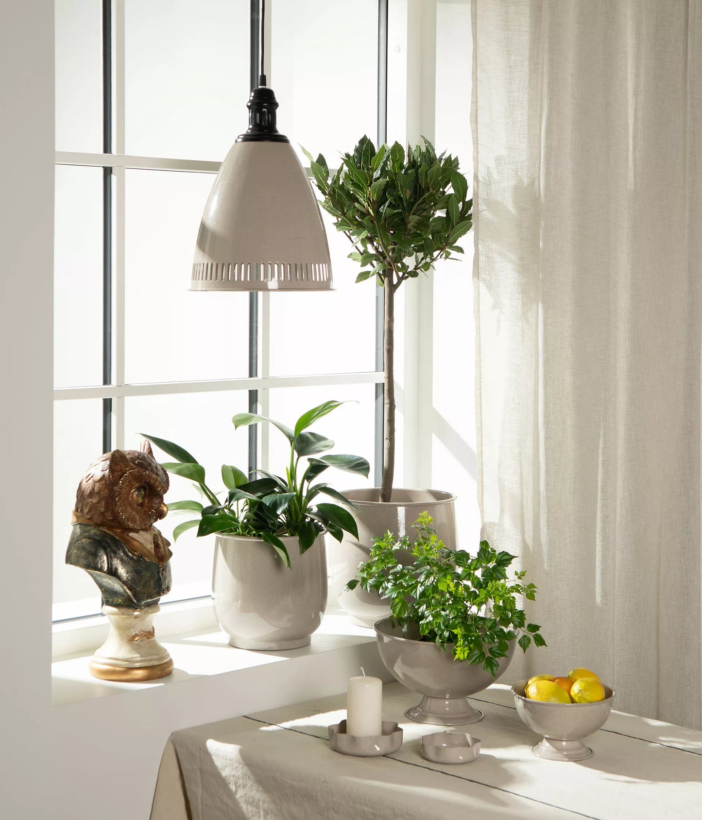 Kruka Big Globe Emalj Sand, Set om tre