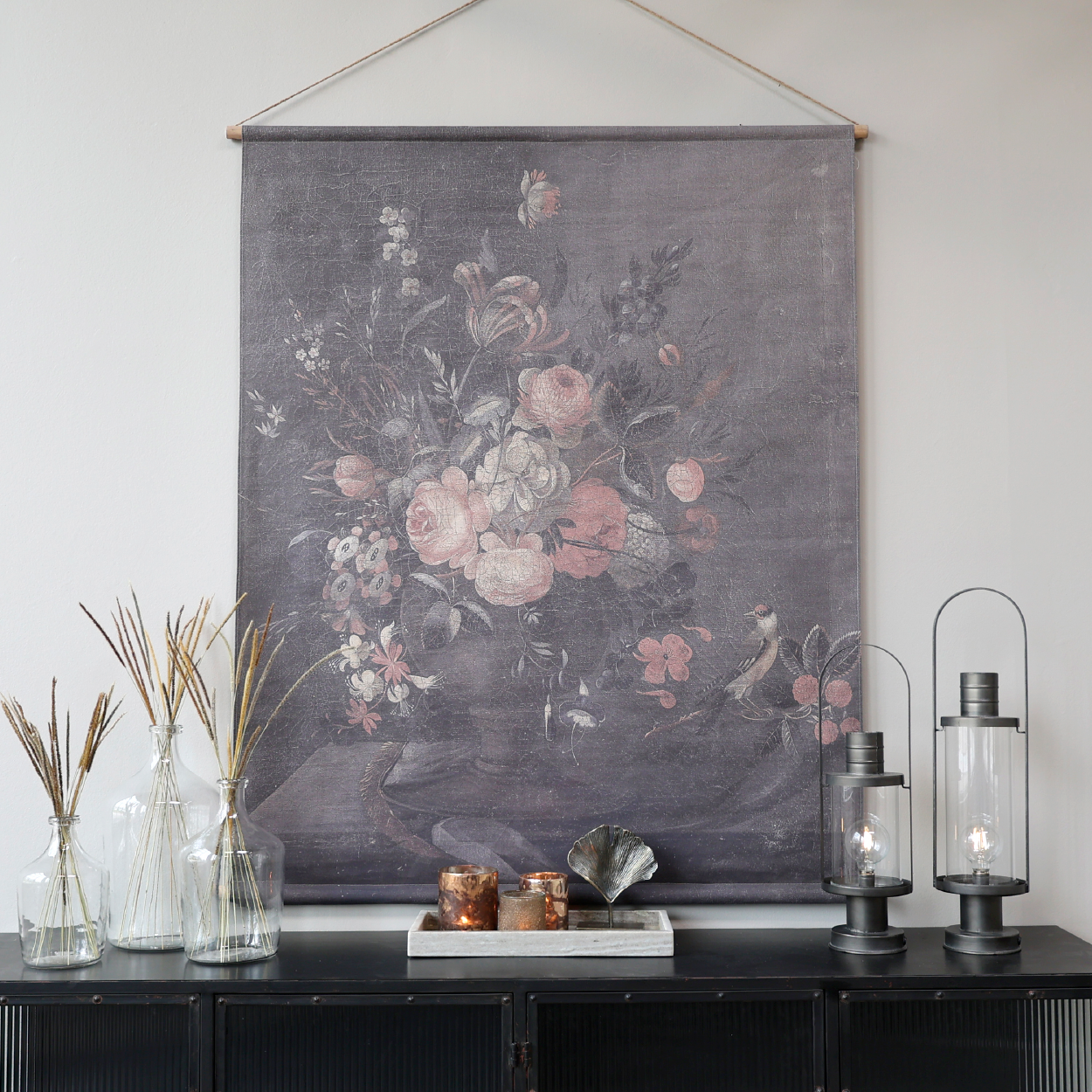 ROSACÉE, Tavelduk med canvashängare