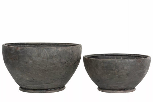 Kruka Halvklot Metall, Set om två