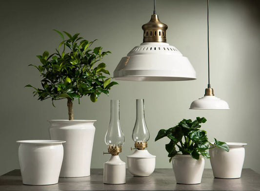 Lykta /värmeljus Juno Emalj Shell