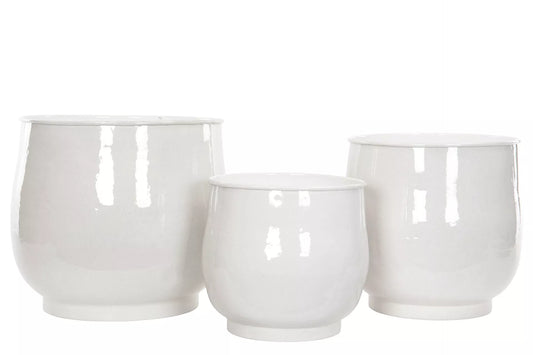 Kruka Big Globe Emalj Shell, Set om tre